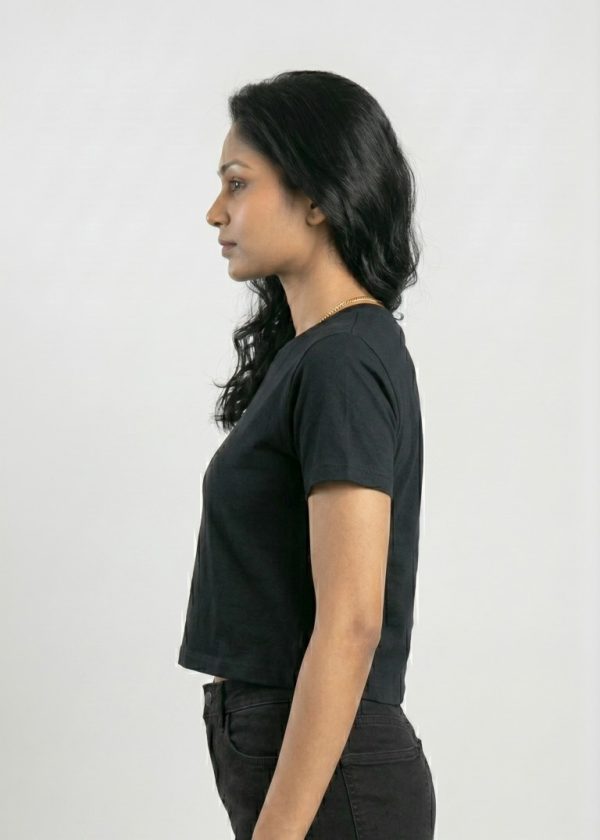 CVD005_Black01 (Medium) Seamless Easy Crew Tea
