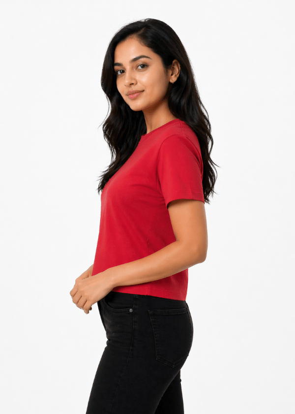 CVD005_Red01 (Medium) Seamless Easy Crew Tea