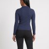 CVD006_Oceancavern01 Seamless Rib Polo Long Sleeve Top