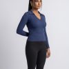 CVD006_Oceancavern02 Seamless Rib Polo Long Sleeve Top