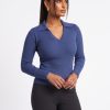 CVD006_Oceancavern04 Seamless Rib Polo Long Sleeve Top